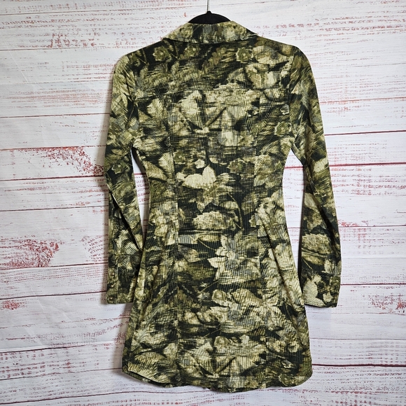 Anthro Pilcro long sleeve ruched shirt dress - Picture 13 of 16